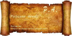 Polczer Arnó névjegykártya